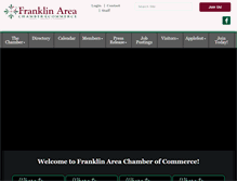 Tablet Screenshot of franklinareachamber.org